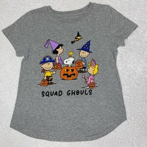 Peanuts Halloween squad ghouls trick or treat girls tee t-shirt short sleeve L